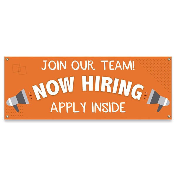 Signmission Join Our Team Now Hiring Apply Inside Banner Concession Stand Food Truck Single Sided B-30093 - main
